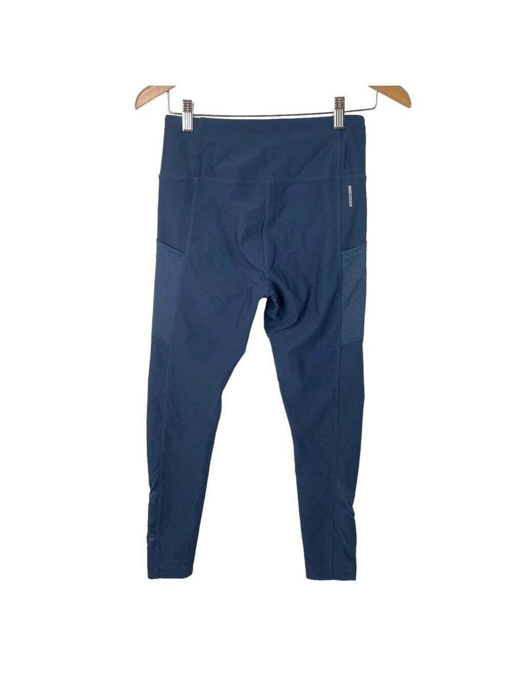Mondetta Blue Polyester Blend Stretch Skinny Mesh Pockets Yoga Pants Size Small - Picture 9 of 16